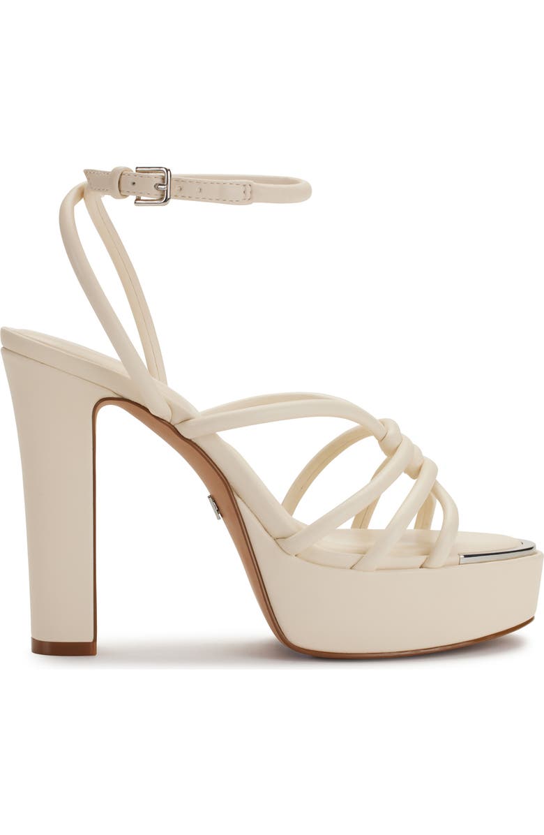 DKNY Delicia Ankle Strap Platform Sandal, Alternate, color, Silver