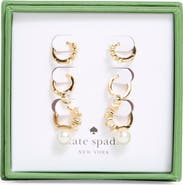 Kate Spade New York set of 3 assorted mini hoop earrings