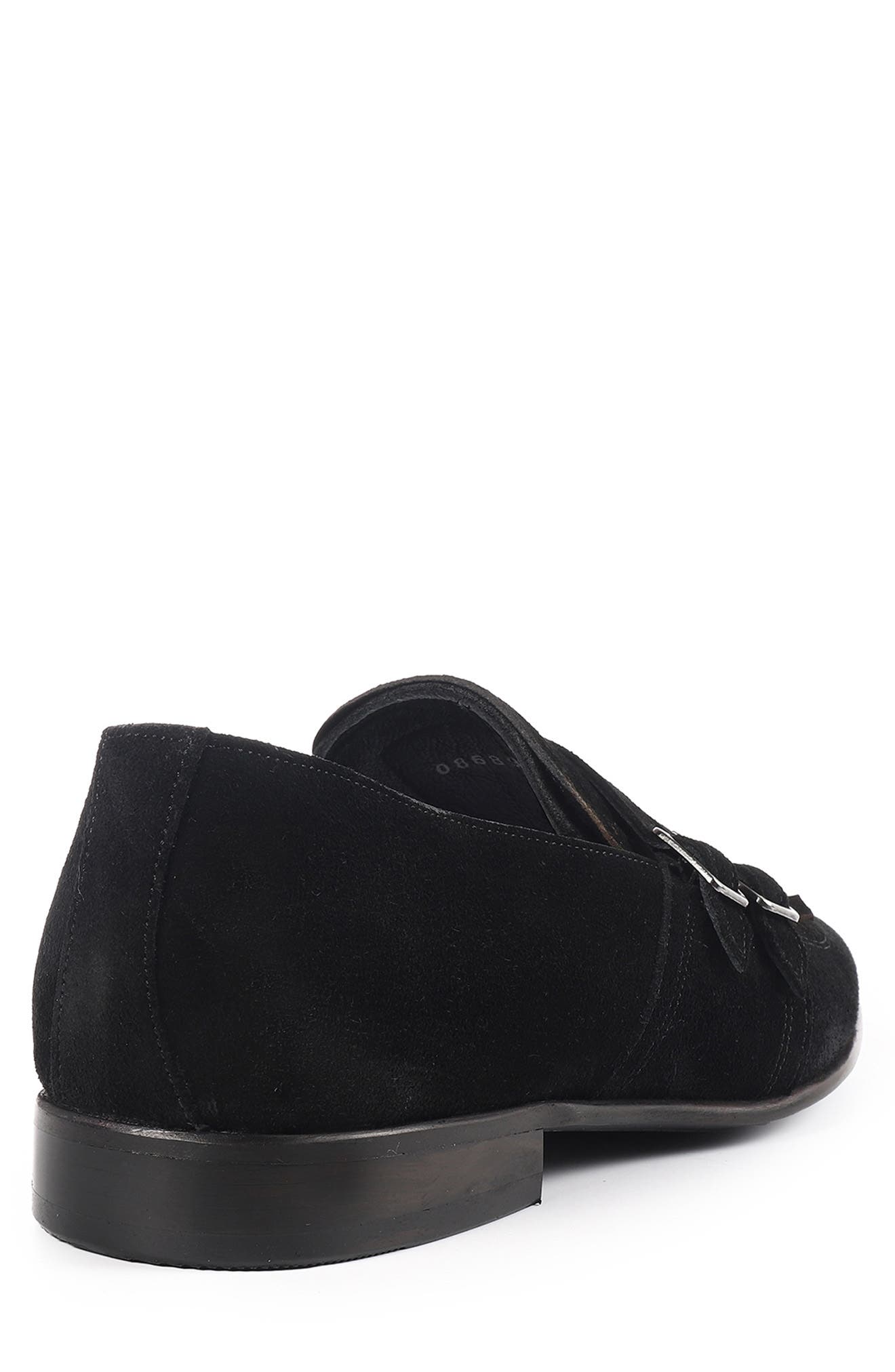 VELLAPAIS Nexus Kiltie Fringe Monk Shoe, Alternate, color, Black