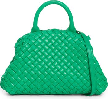 直営店☆BOTTEGA VENETA☆ INTRECCIATO ラミネートレザー バッグ Bottega Veneta Mini Intrecciato Leather Top Handle Bag