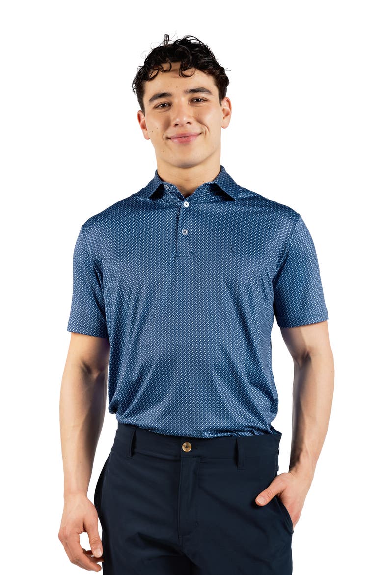 Golf Tees Print Performance Polo, Alternate, color, NAVY