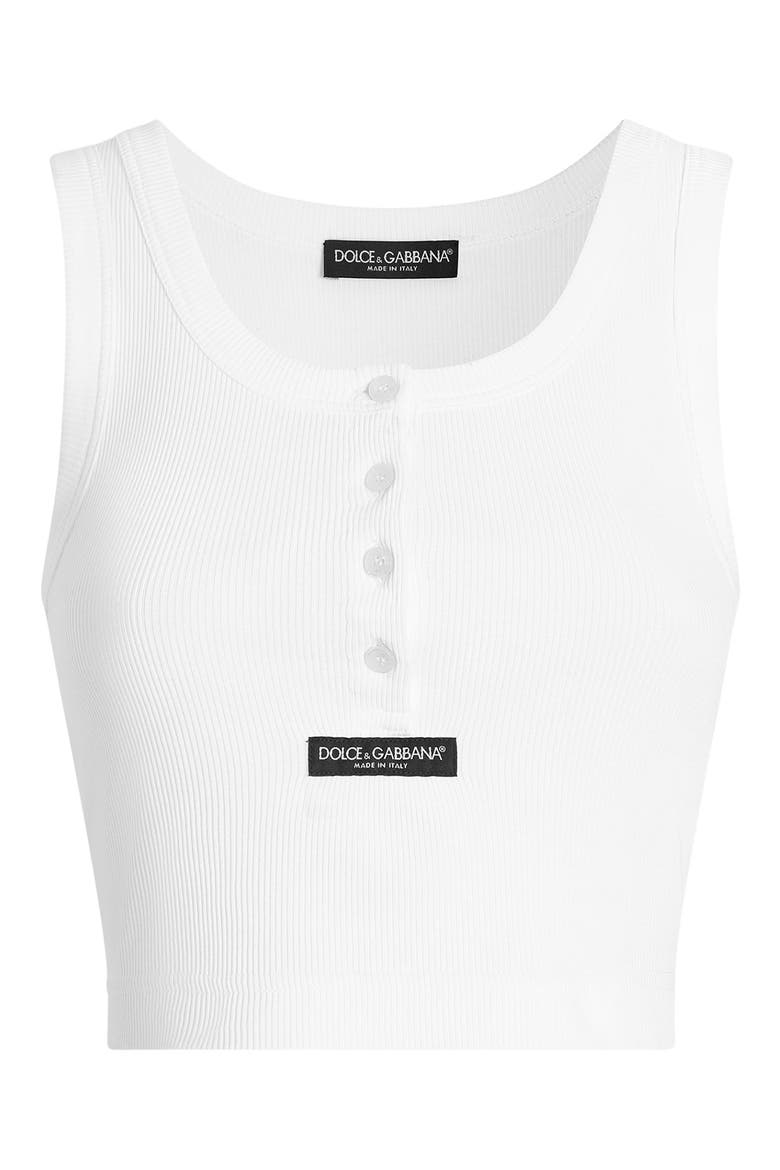 Ribbed Henley Crop Tank, Alternate, color, W0800 OPTICAL WHITE