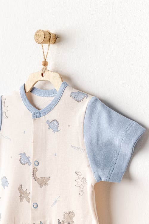 Andy Wawa Dinosaur Sleeve Romper In Beige