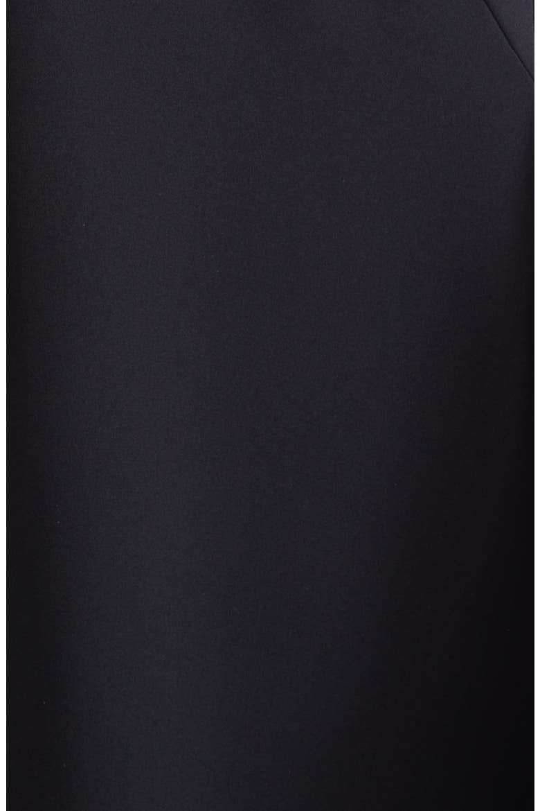 Cascade Stretch Crepe Dress, Alternate, color, BLACK