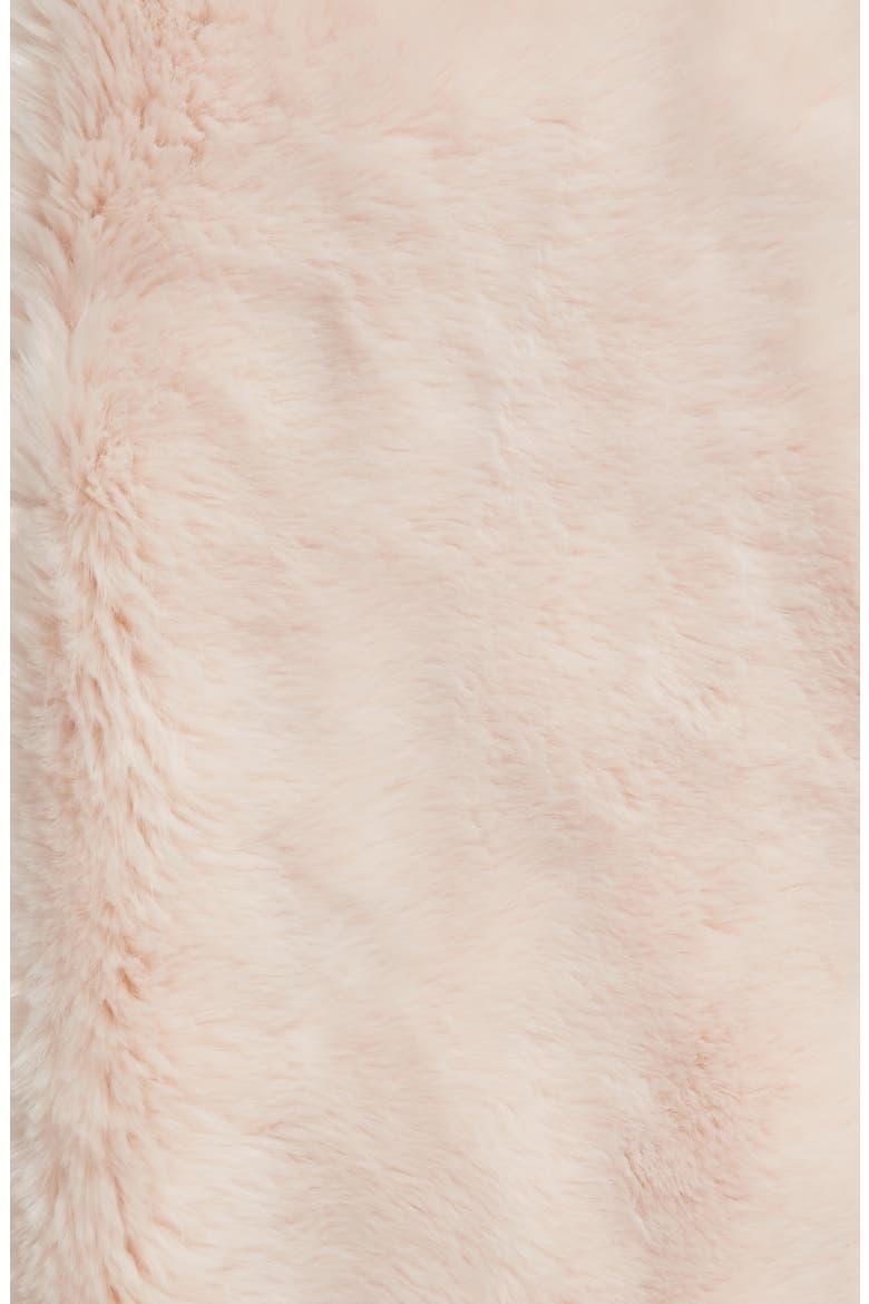 Cuddle Up Faux Fur Throw Blanket, Alternate, color, PINK FROSTY