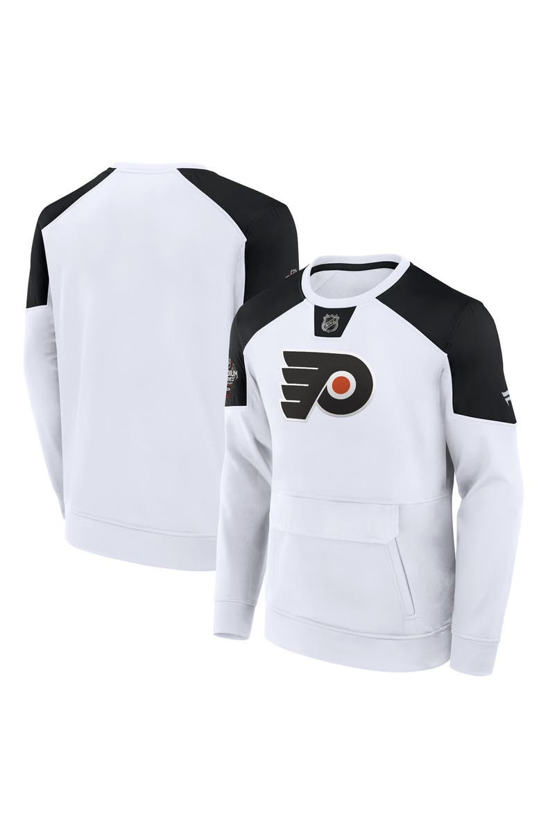 FANATICS Men's Fanatics Branded White Philadelphia Flyers 2024 NHL Stadium Series Authentic Pro Fleece Logo Pullover Sweatshirt, Main, color, White