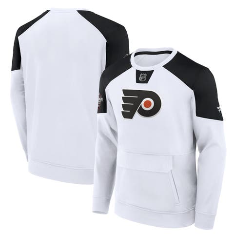 Men's Fanatics Branded White Philadelphia Flyers 2024 NHL Stadium Series Authentic Pro Fleece Logo Pullover Sweatshirt