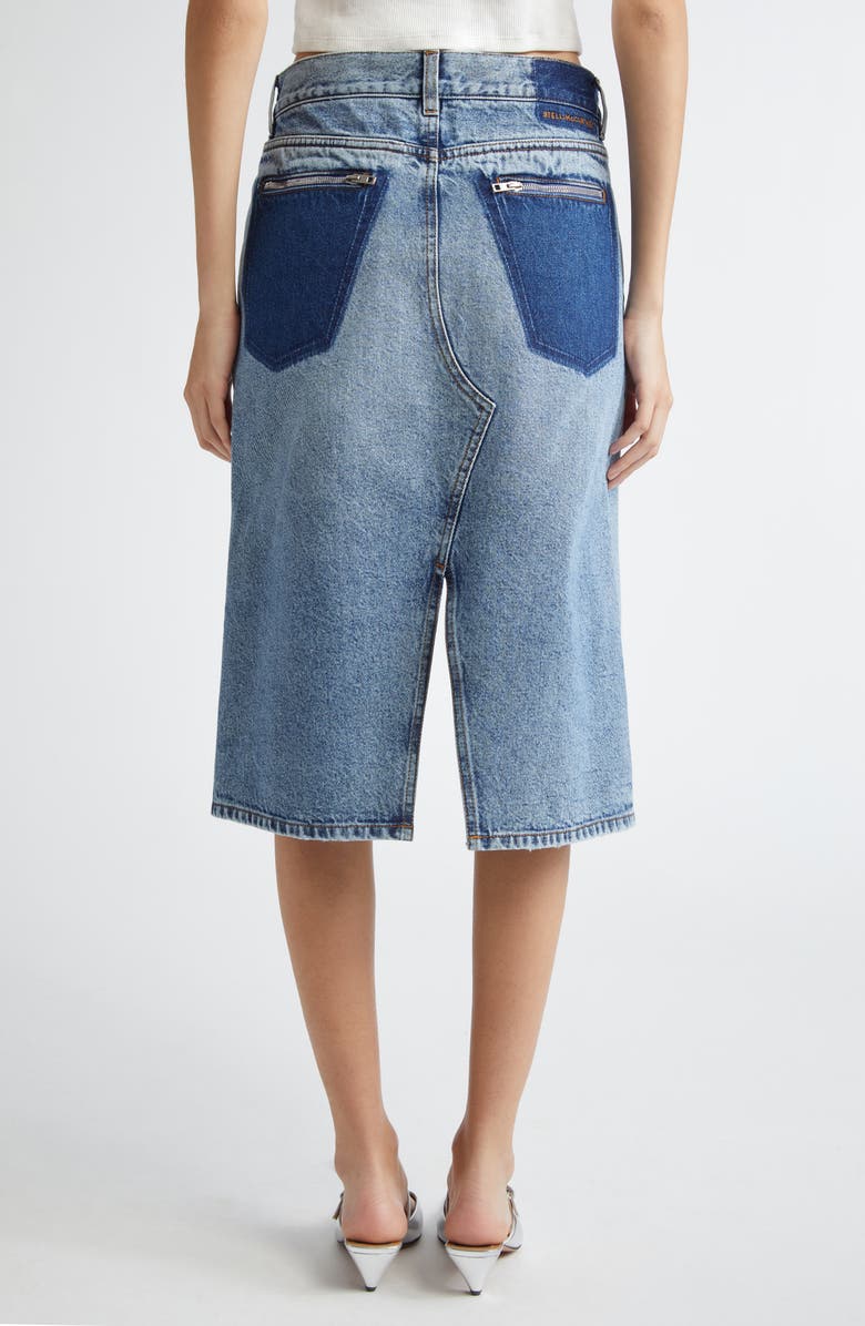 Stella McCartney Shadow Pockets Denim Skirt, Alternate, color,