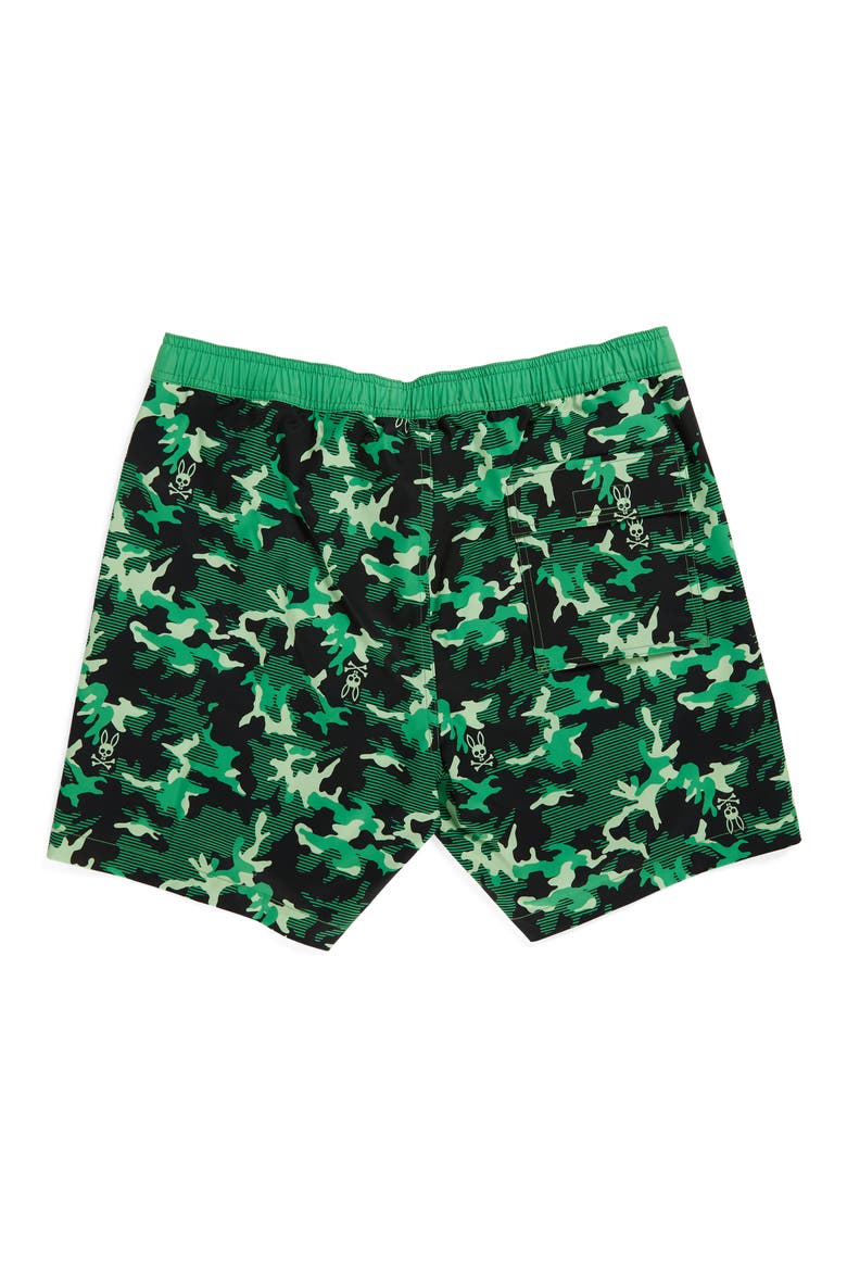 Rye Print Swim Trunks, Alternate, color, BLACK