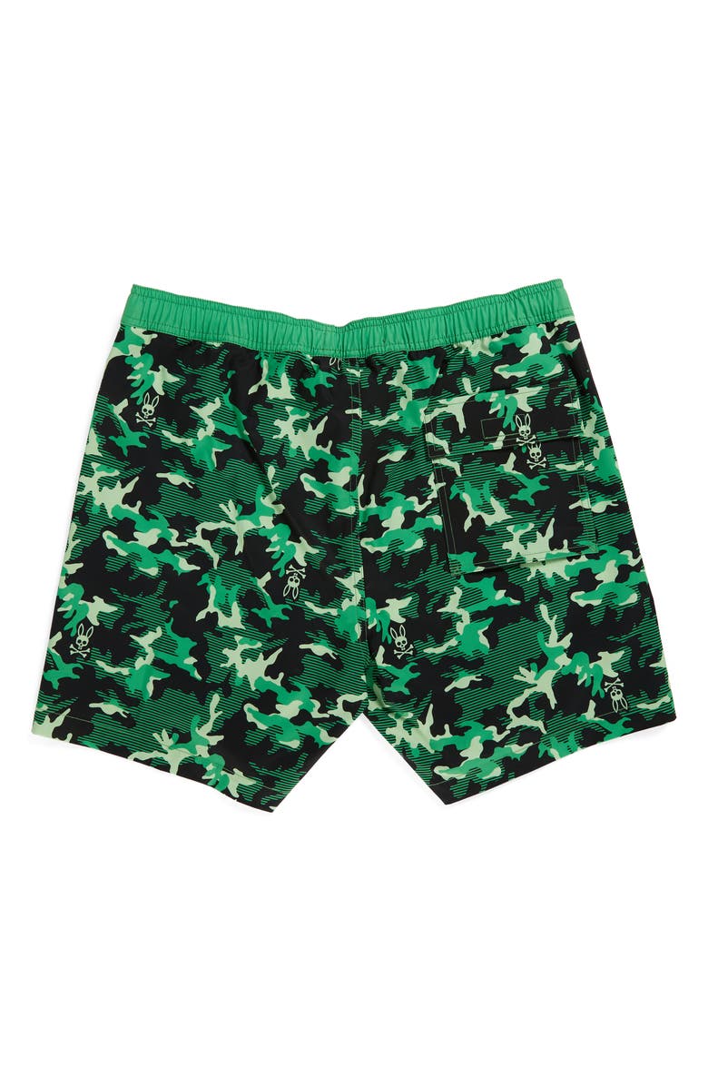 Psycho Bunny Rye Print Swim Trunks, Alternate, color, 