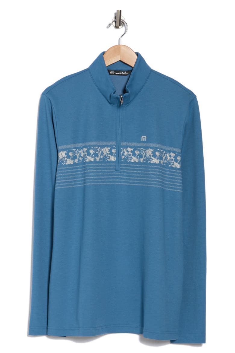 Upgraded Chest Stripe Half Zip Pullover, Alternate, color, STELLAR BLUE CHEST S