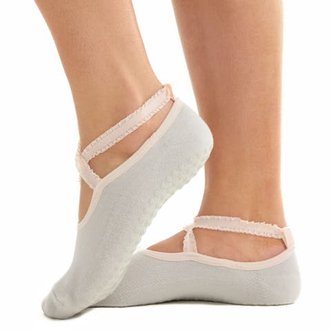 Grey Ballet Grip Socks