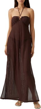 Melissa Odabash Harriet Pointelle Halter Cover-Up Maxi Dress