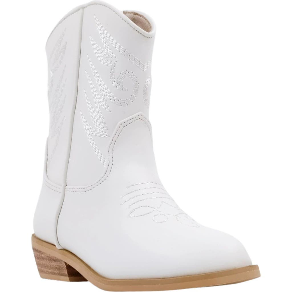 Shushop Kids' Zahara Western Boot In White