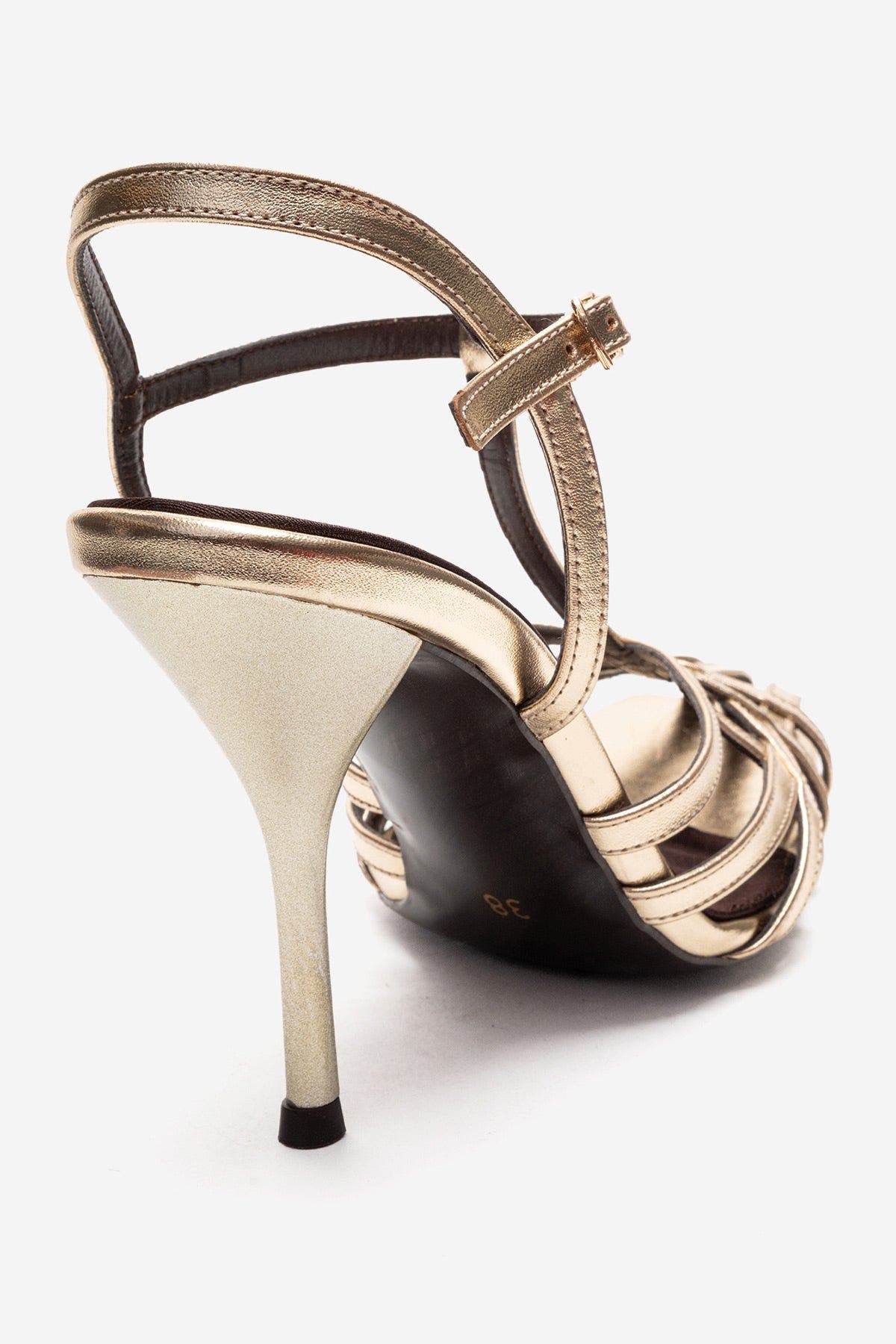 Allos Stiletto Sandal, Alternate, color, Gold