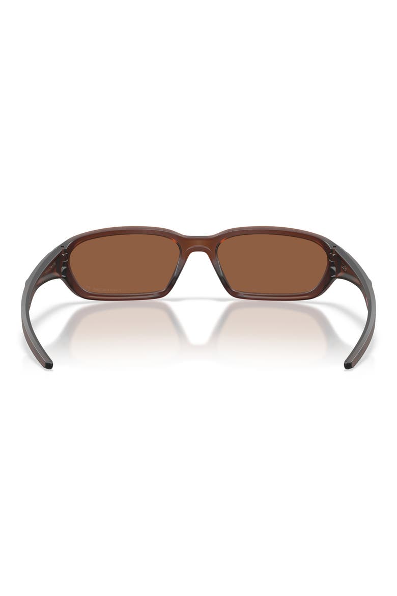 Terraforma 58mm Polarized Rectangle Sunglasses, Alternate, color, MATTE ROOTBEER / PRIZM