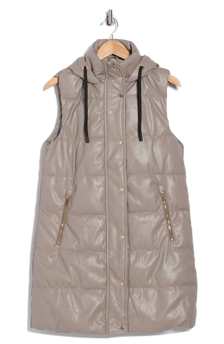 Love Token Sam Puffer Vest, Main, color, Taupe