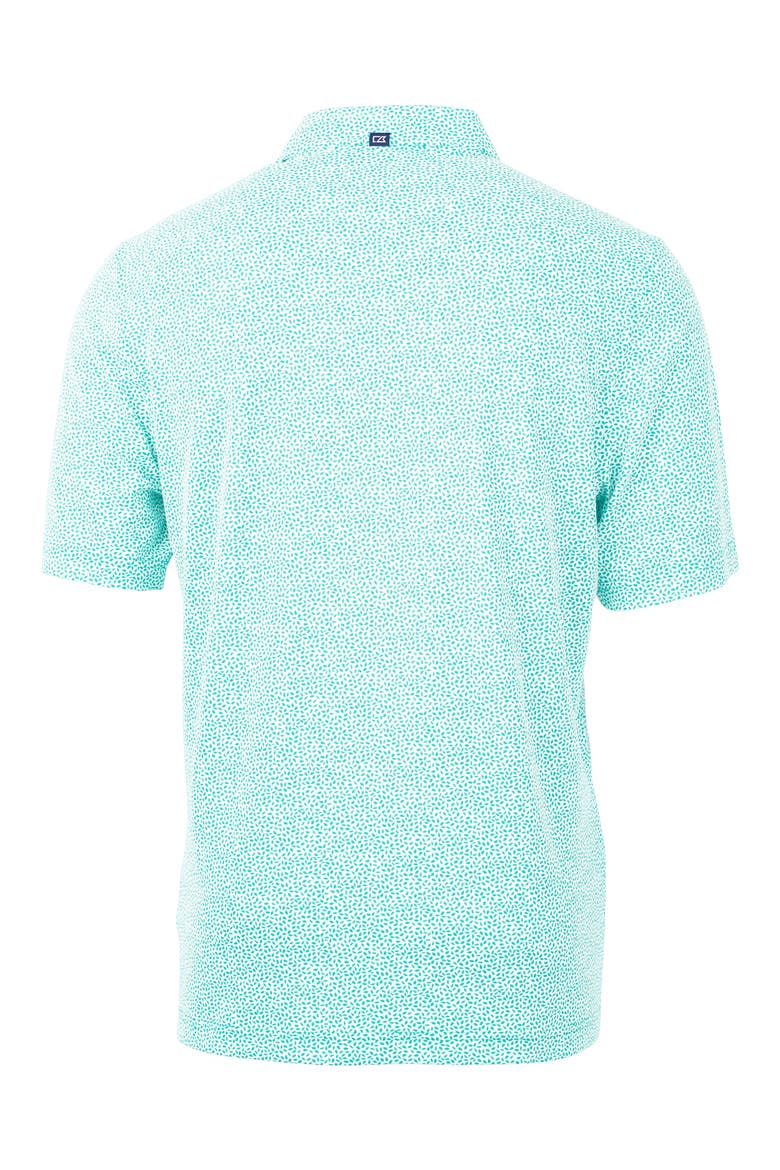 Virtue Piqué Botanical Print Polo, Alternate, color, FRESH MINT