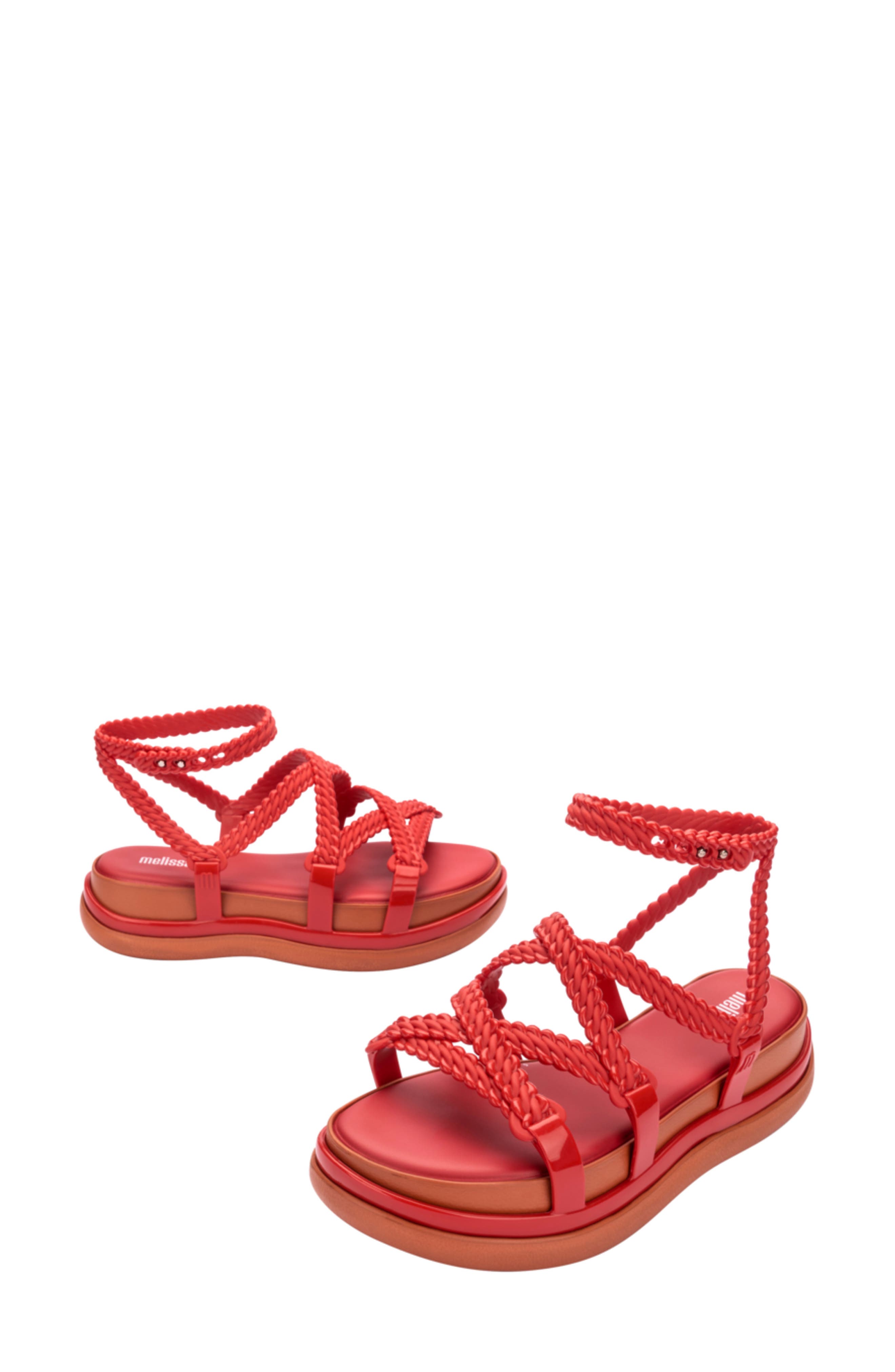 Melissa Buzios Braided Platform Sandal, Alternate, color, 