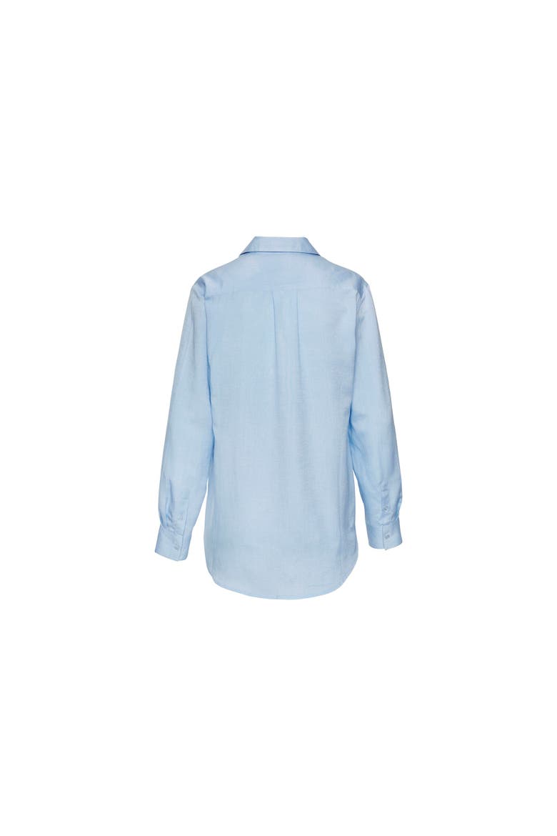 Button Down Blouse, Alternate, color, Blue