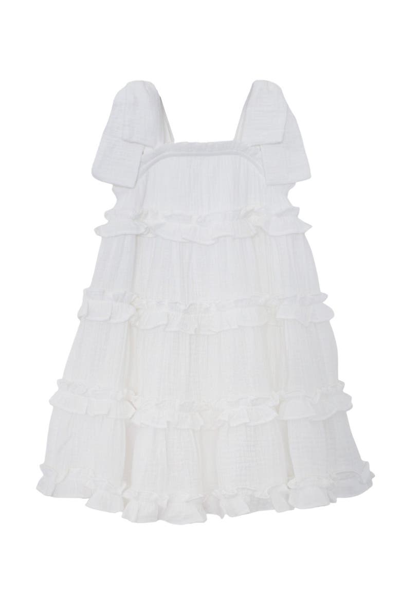 Isobella & Chloe Birds of a Feather Cap Sleeve Dress, Alternate, color, White