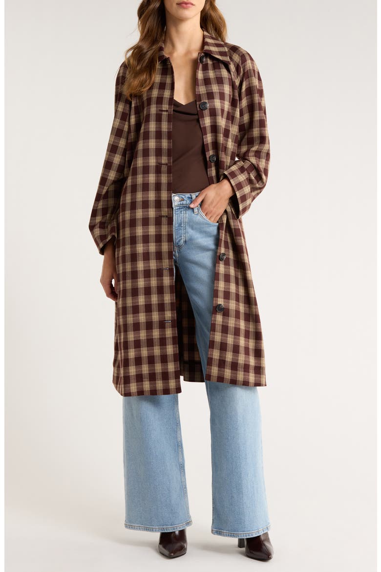 Beck Plaid Trench Coat (Women) | Nordstrom