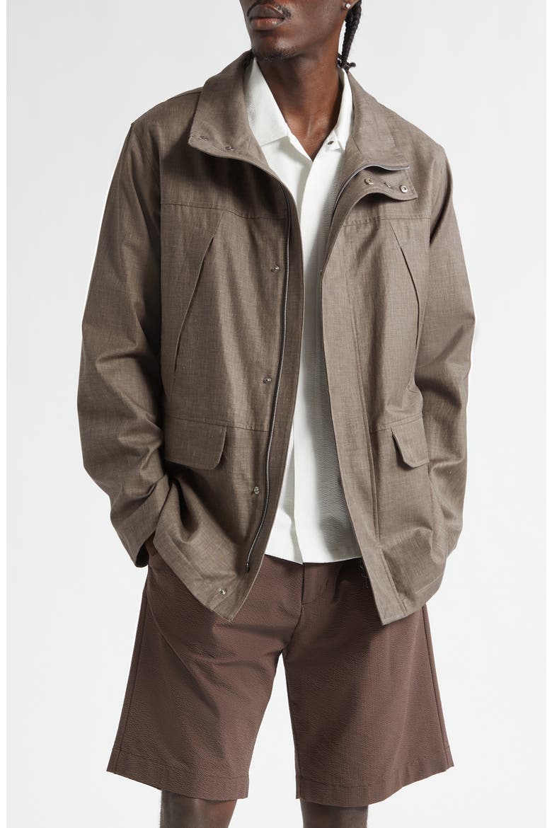 Storm System Long Jacket, Main, color, TAUPE