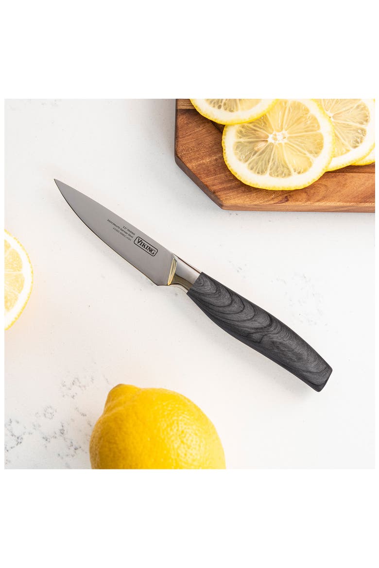 German Steel 6-Piece Knife Set, Alternate, color, STAINLESS STEEL/ ASH WOOD