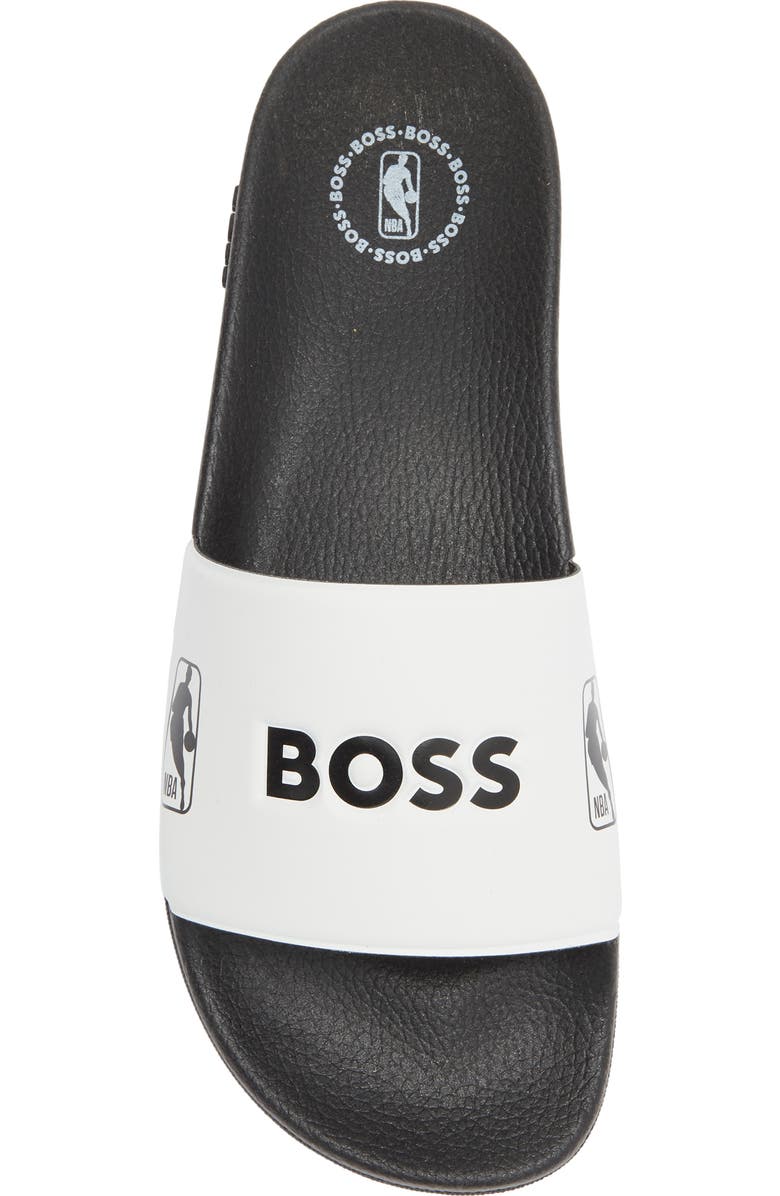BOSS x NBA Bay It Slide Sandal, Alternate, color, Black
