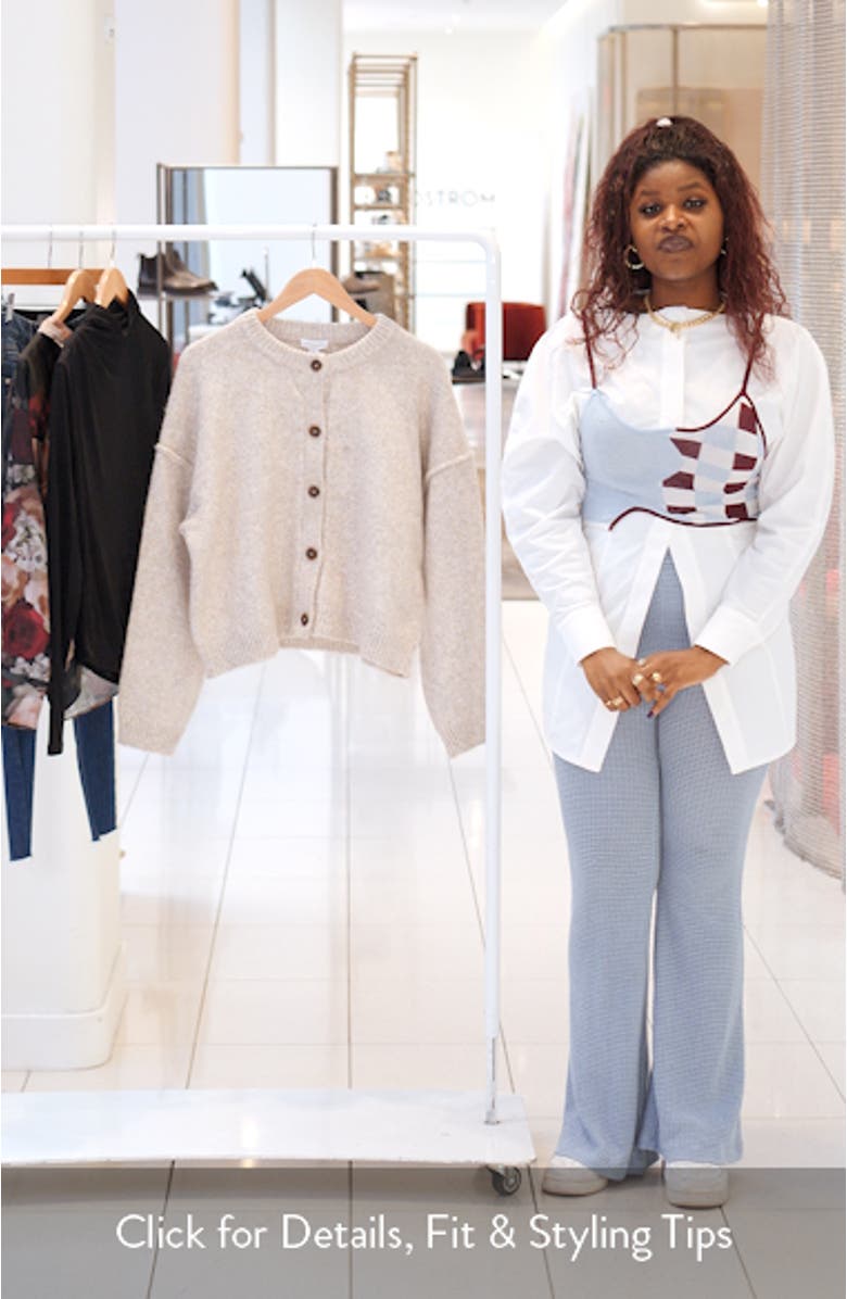 Exposed Seam Relaxed Fit Cardigan, sales video thumbnail