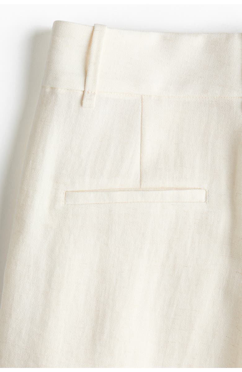 H&M Wide Tailored Trousers, Alternate, color, Cream