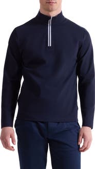 Bugatchi Solid Quarter Zip Pullover