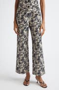 Toccin Blaire Tropical Print Wide Leg Pants