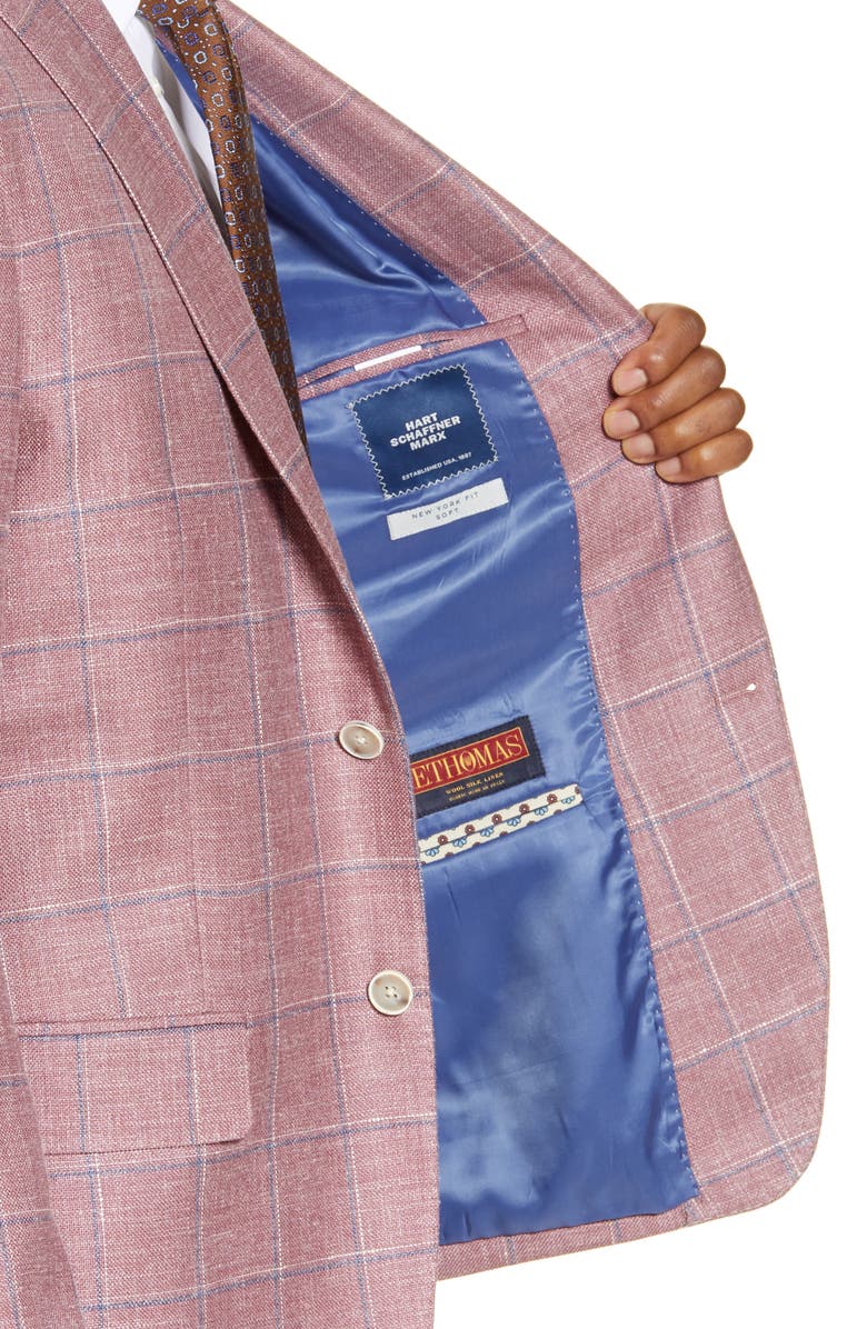 Hart Schaffner Marx Classic Fit Windowpane Wool Blend Sport Coat, Alternate, color, 