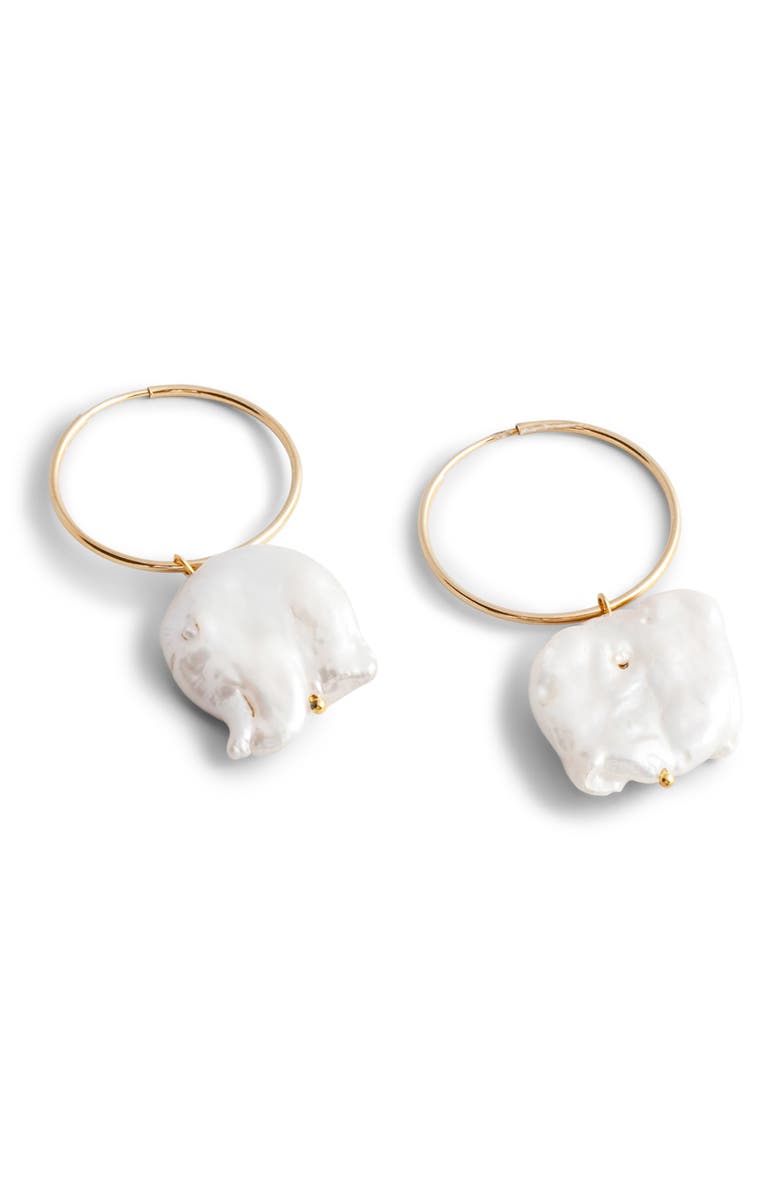 Wolf Circus Pearl Hoop Earrings, Alternate, color, 