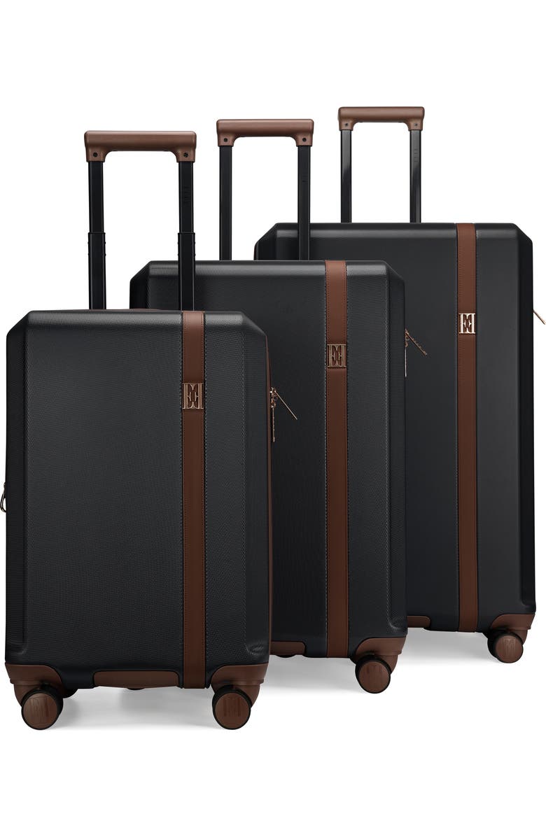 ELLE Luxe Journey 3 Piece Expandable Retro Spinner Luggage Set, Main, color,