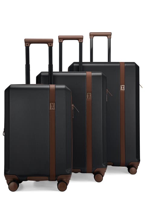Luxe Journey 3 Piece Expandable Retro Spinner Luggage Set
