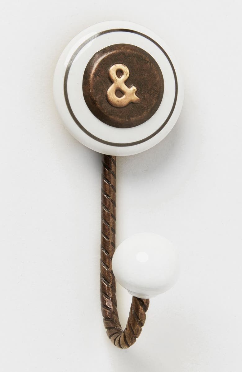 Anthropologie Home Anthropologie Cachet Monogram Towel Hook, Alternate, color, 