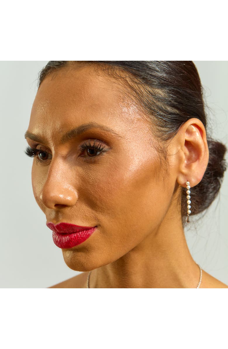 Lucy Quartermaine Royal Pearl Drop Earrings, Alternate, color, Sterling Silver