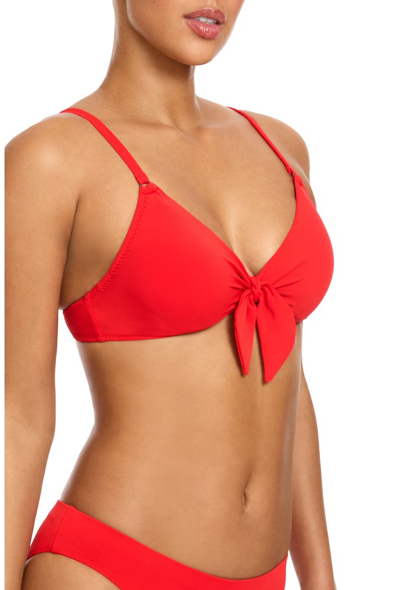 Ava Underwire Triangle Bikini Top, Alternate, color, FIERY RED