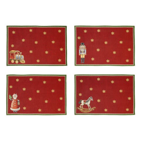 Toy's Delight Anniversary Set of 4 Placemats
