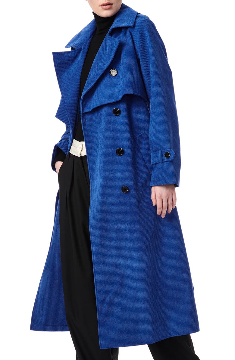 Bernardo Corduroy Trench Coat, Alternate, color, 