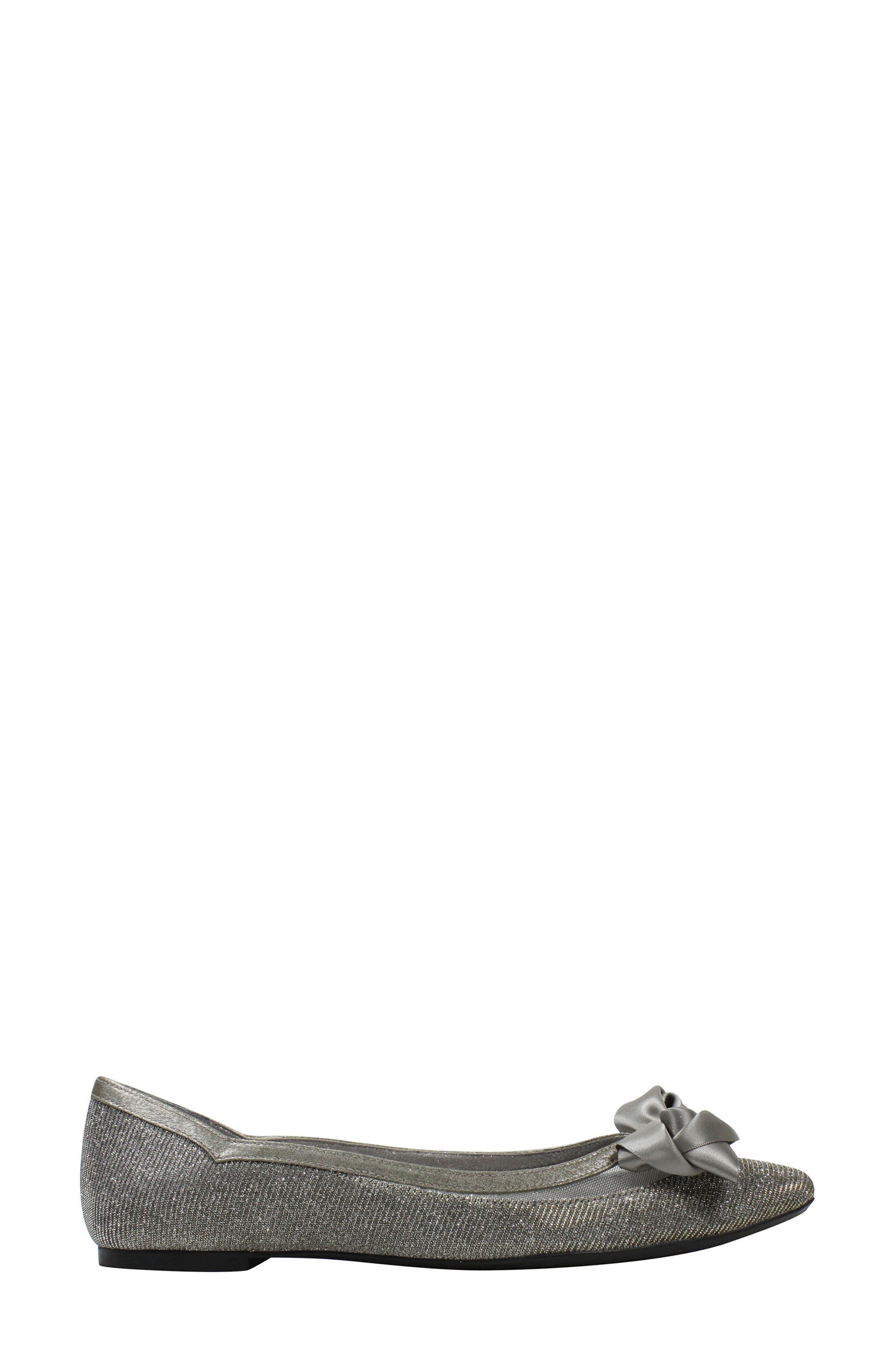 Allitson Bow Flat, Alternate, color, PEWTER FABRIC