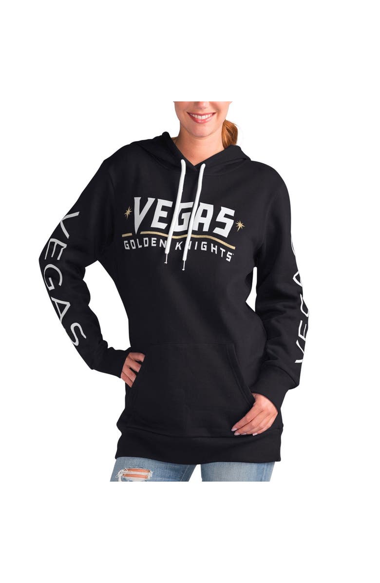 G-III 4HER BY CARL BANKS Women's G-III 4Her by Carl Banks Black Vegas Golden Knights Overtime Pullover Hoodie, Main, color, 