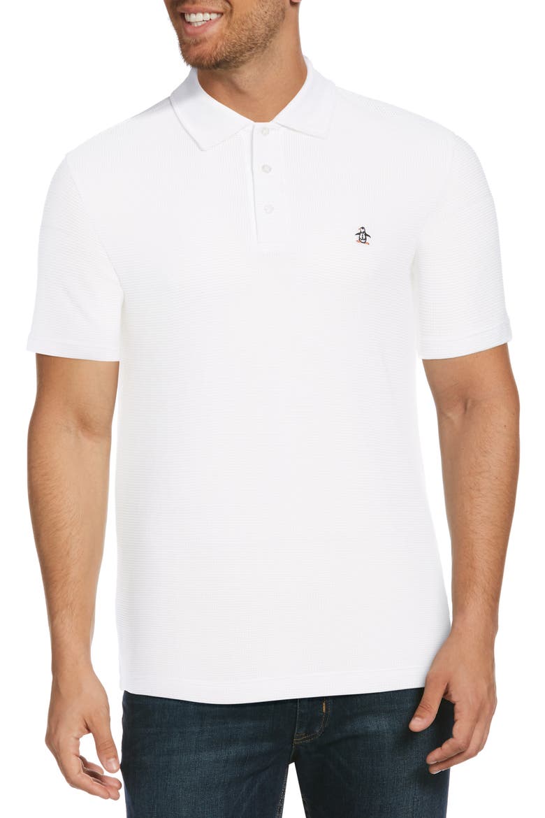 Solid Mesh Polo, Main, color, BRIGHT WHITE