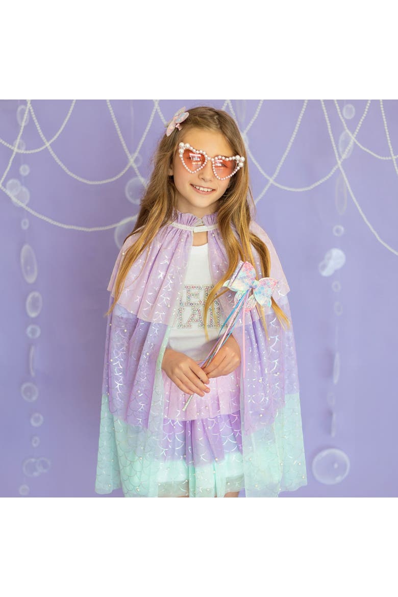 Mermaid Pearl Cape, Alternate, color, Multi