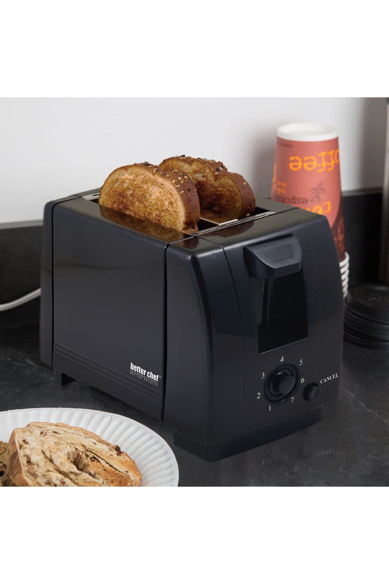 2-Slice Black Toaster, Alternate, color, Black