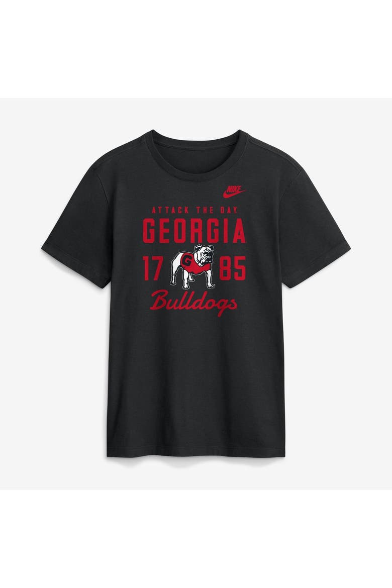 Men's Nike  Black Georgia Bulldogs Legacy Stacked Established T-Shirt, Main, color, Black