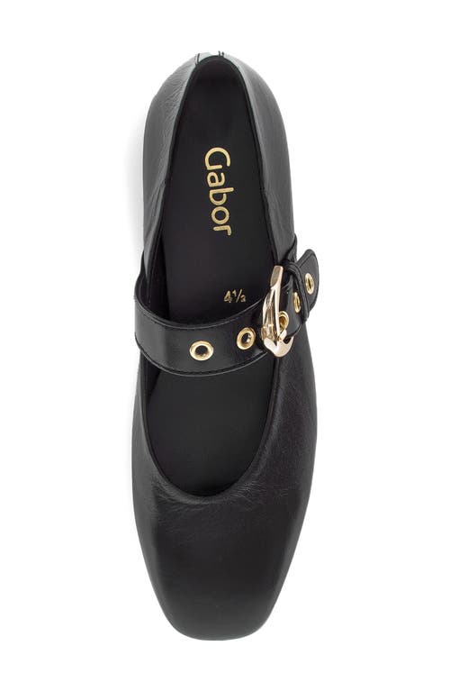 Gabor Buckle Mary Jane Flat In Black