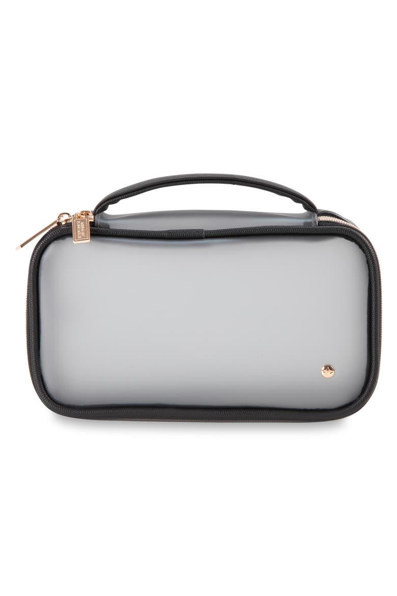 Medium Makeup Case, Alternate, color, BLACK